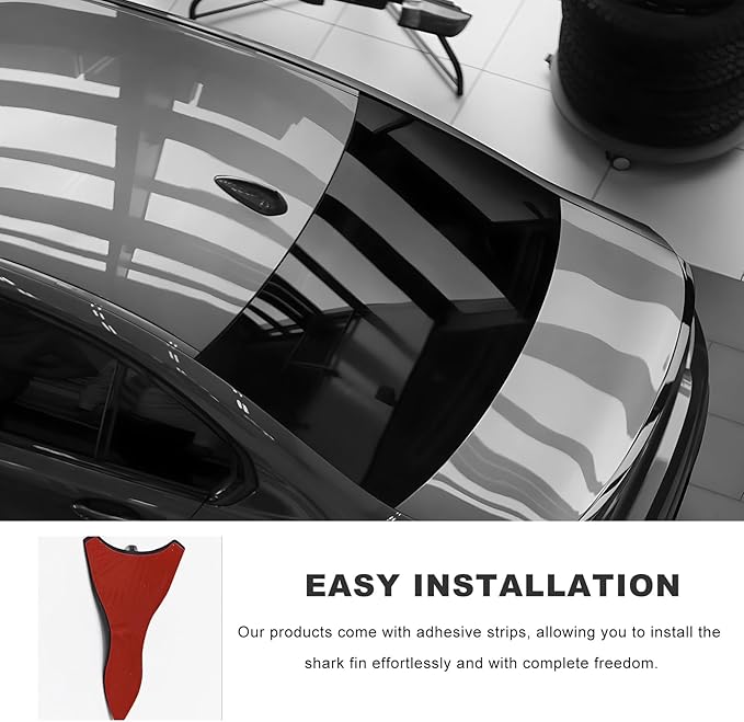10 PCS Diffuser Shark Fin Kit, Waterproof Air Vortex Generator Spoiler Replacement Set, Universal Roof Wing Decoration Noise Reduction for Cars Trucks SUVs (Black, Pointed)