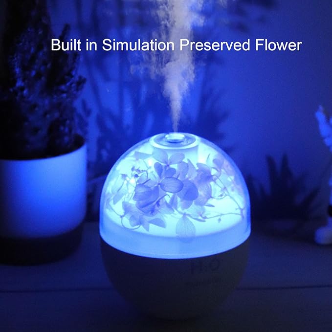 Yoidesu 120ml Cool Mist Humidifier, RGB Upgrade Diffusers for Home, Auto Shut Off, Ultrasound Atomization, Dual Mist Mode for Winter, Bedroom, Silent Running (Pink)