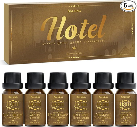 SALKING Hotel Diffuser Oil, Luxury Hotel Fragrance Oil Gift Set, Premium Essential Oil for Diffuser Inspired by The Most Popular 5-Star Scents, Holiday Gifts