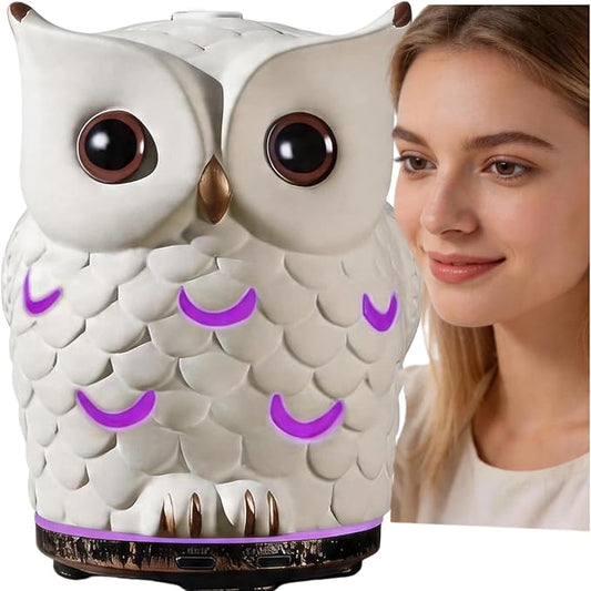 Ceramic Essential Oil Diffuser 200ml,Ultrasonic Aromatherapy Humidifier with 7-Color LED Night Light, Waterless Auto Shut-Off & Timers, Stone Scent Cool Mist Diffusers for Home, Bedroom, Office, Decor