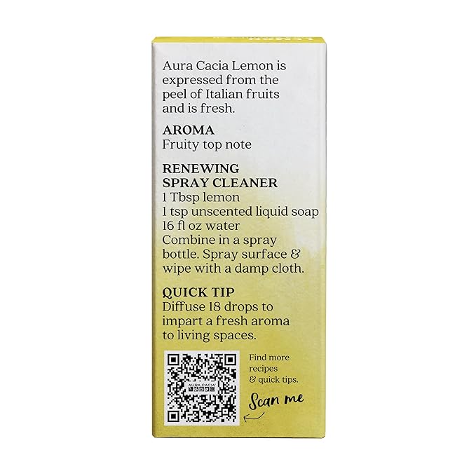 Aura Cacia Essential Oil, Lemon, 0.5 Ounce