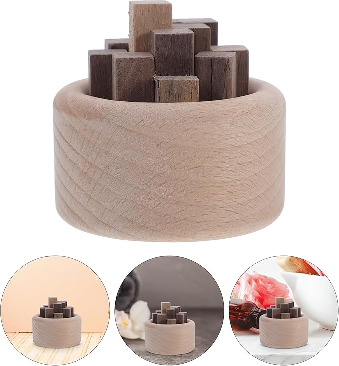 Holibanna Wood Diffuser Ornament for Home and Office Natural Beech Wood Aromatherapy Decor Handmade Essential Oil Diffuser for Domestic Use and Relaxing Ambiance