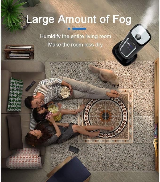 Cool Mist Humidifier, 8L Diffuser, Top Fill Humidifier for Bedroom, Home and Office, up to75 Hours Runtime Auto Shut-Off, 360° Nozzle, Ideal for Plants/Home/Office/Baby Room