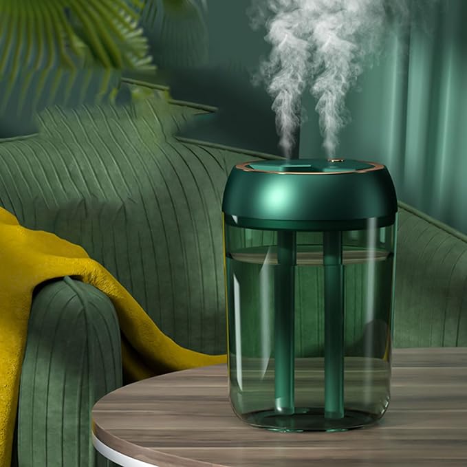 2L Cool Mist Humidifier, LED Light Upgrade Diffusers for Home, Auto Shut Off, Ultrasound Atomization, RGB Light and 3 Mist Modes for Winter, Bedroom