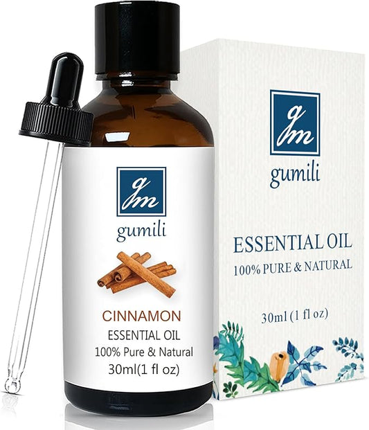 GM Gumili Cinnamon Essential Oil, 100% Pure Undiluted Cinnamon Oil for Diffuser, Massage - 30ml/1 oz