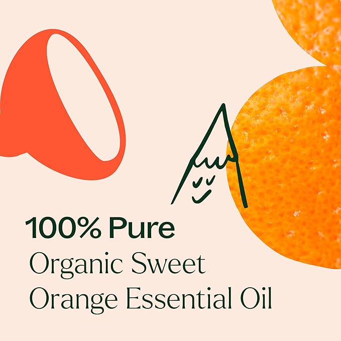Plant Therapy Organic Sweet Orange Essential Oil, 10 mL (1/3 oz), 100% Pure, USDA Certified Organic, Undiluted, Bright and Refreshing Scent