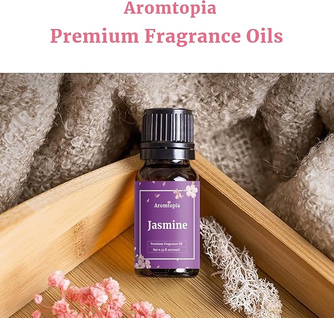 Flowers Fragrance Oils, Aromtopia Floral Essential Oils for Diffusers for Home, 6x10ml, Fragrance Oil for Soap Candle Making, Lavender, Rose, Gardenia, Cherry Blossom, Jasmine, Neroli