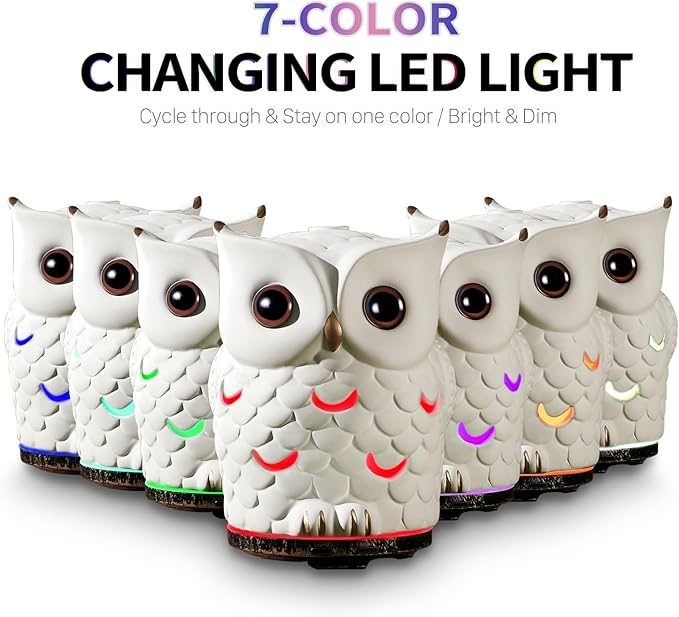 Ceramic Essential Oil Diffuser 200ml,Ultrasonic Aromatherapy Humidifier with 7-Color LED Night Light, Waterless Auto Shut-Off & Timers, Stone Scent Cool Mist Diffusers for Home, Bedroom, Office, Decor