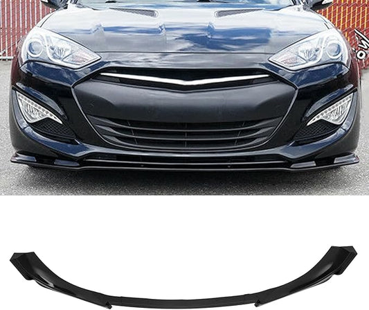 SCITOO Matte Black Front Lip Spoiler Body Kit Compatible with 2013-2016 for Hyundai for Genesis Coupe Front Bumper Lip Splitter Chin Exterior Diffuser