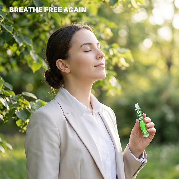 Nicotine Free Vapors Pens - Lung Detox & Cleanser Support with 600 Uses, Natural Apple, Thyme & Mullein Herbal Pen, Quit Smoking Inhaler Stick - All Natural, Healthy Inhaler