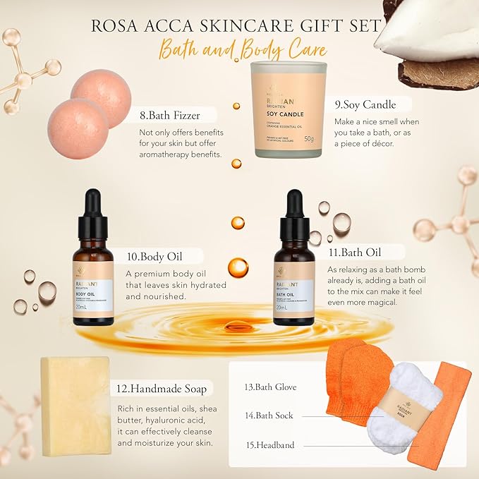 Mothers Day Gift, 30 pcs Hydrating Skin Care Set for Women & Men, Self Care Pamper Set, Birthday, Home Spa Gift Baskets, Bath & Body Gift Basket Set, Christmas, Anniversary, Birthday, Mom, Wife