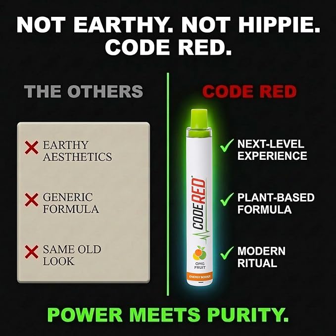 Code Red V-Aid OMG Fruit Herbal Stick - Portable Herbal Stick with Ginseng, Guarana, Ginkgo Biloba and Essential_Oil - Companion for Daily Routines (1 Count)