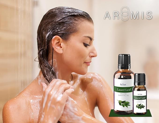ArOmis Laurel Leaf Essential Oil - Organic - 100% Pure Therapeutic Grade - 10ml (.34 Fl Oz), Undiluted, Premium 150 Micron Filtered for Nebulizer Use