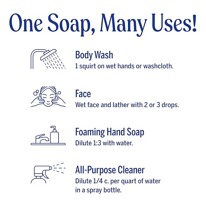 Dr. Bronner's Magic Soap Pure-Castile Liquid Soap Refill - Made with Regenerative Organic Certified Oils - 18-in-1 Uses for Face, Body Wash, Hand Soap Refill, Vegan Bath Soaps- Almond, 1-Pack, 32oz