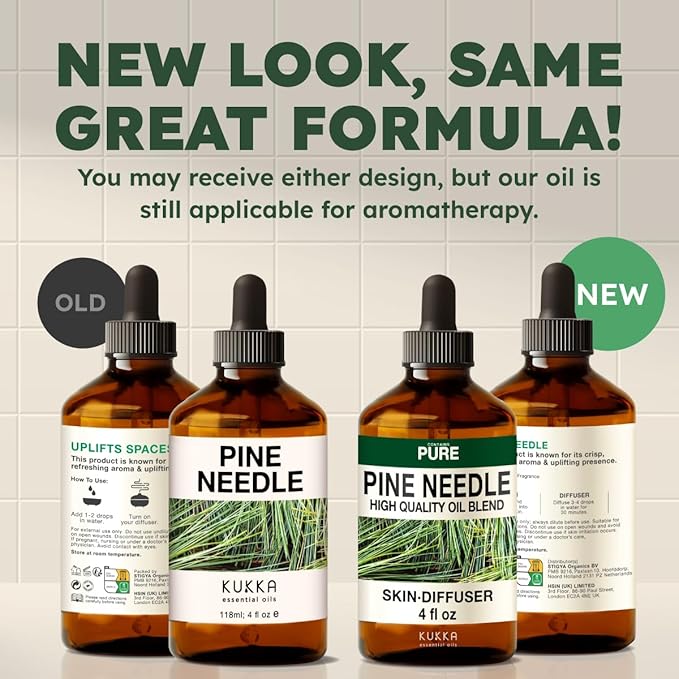 100% Pure Pine Needle Oil - 4 Fl Oz Pine Needle Essential Oil for Hair, Skin, Diffuser, Aromatherapy & DIY Soap Making Scent