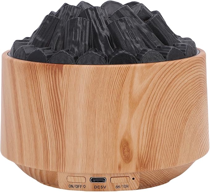 AYNEFY Fragrance Diffuser Oils 300ML USB Powered Mini Humidifier with Mystical/Fantasy Effect Dual Mist Modes and Super Quiet Operation Under 35dB for Home Bedroom Office Diffusers for (Light Wood