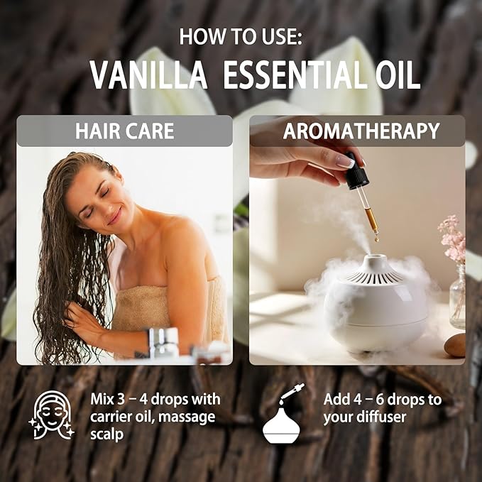 Vanilla Essential Oil, 16 fl oz (480ml) - ZODION Vanilla Fragrance Oil for Diffuser, Massage, Humidifier, DIY Candle, Soap Making, Home, Bath, Yoga