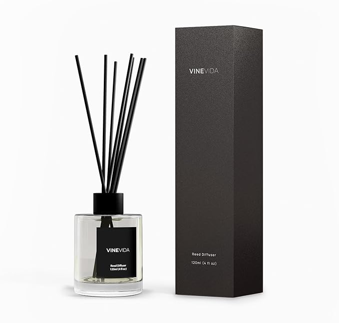 VINEVIDA Prime Reed Diffuser for Home & Bathroom | Long-Lasting Scent Sticks Set | Oil Stick Diffuser | Bathroom Scent - Room Fragrance No. 3100 - Inspired by: Tobacco and Vanilla
