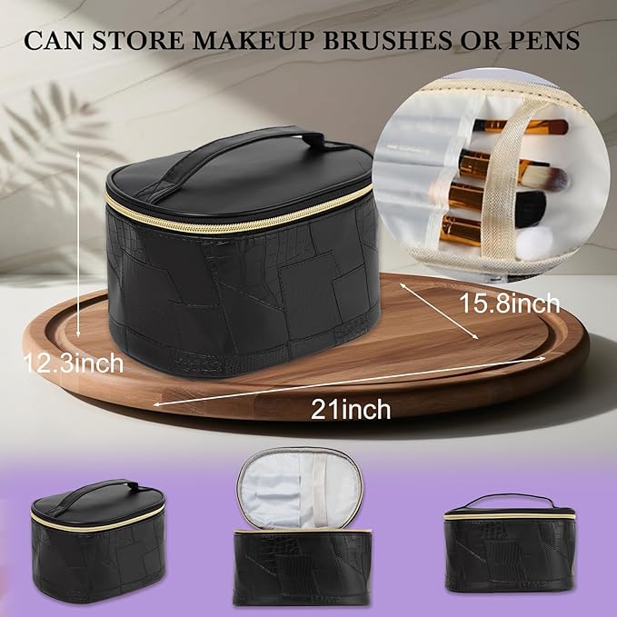 26 Pcs CHARCOAL & SHEA BUTTER Spa Kit Gifts for Women, Hydrating Skin Care Kit, Bath and Body Gift Set, spa kit Leather Cosmetic Bag, Face Serum, Self Care Kit, Anniversary, Birthday, Mothers Day