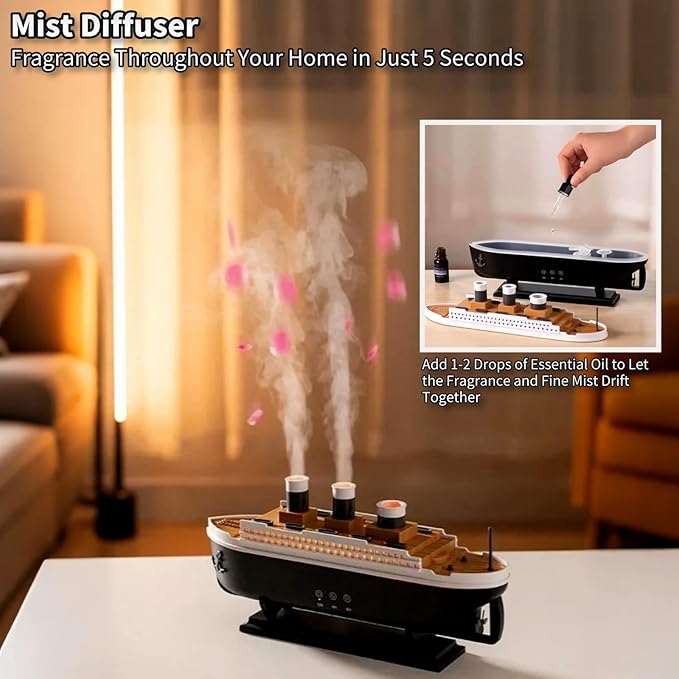 Jellyfish Aroma Diffuser, 250mL Cool Mist Humidifier with Essential Oil Diffuser 7-Color Night Light with Remote Control, Timer, Auto Shut-Off for Bedroom, Home, Office, Relaxation, Sleep