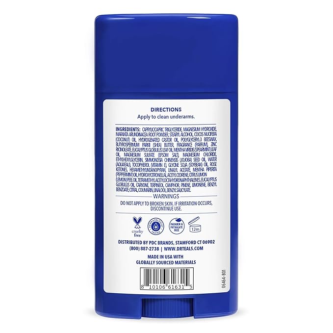 Dr. Teals Eucalyptus Deodorant Gift Set (2 Pack, 2.5oz Ea.) - Eucalyptus Essential Oils with Shea Butter & Arrowroot Powder - Aluminum, Paraben, & Phthalate Free - Dermatologist Tested