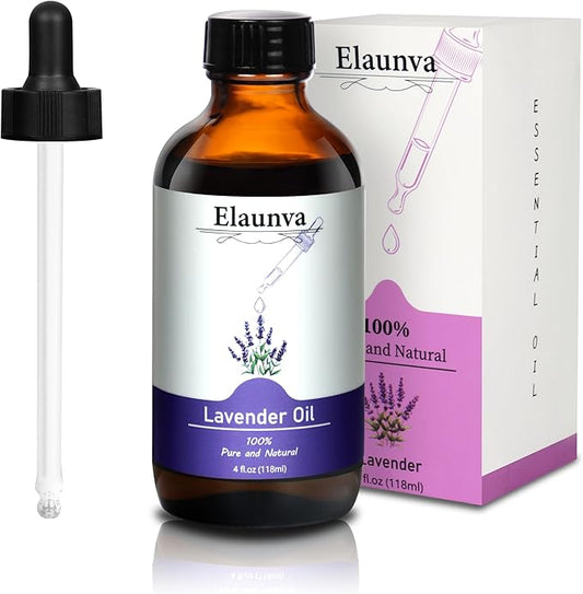 Lavender Essential Oil, 4Fl.Oz (118ML) 100% Pure&Natural Essential Oils Singles for Aromatherapy Diffusers, Humidifiers,DIY Candle and Soap Making, Gift,Plant Scent Chrstmas Gifts, Lavender