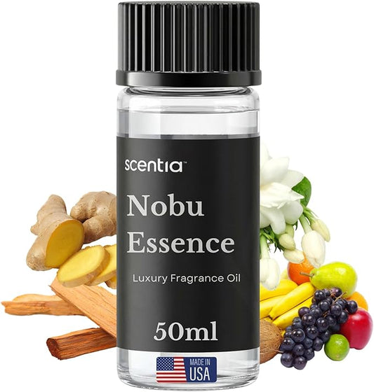 Scentia Nobu Essence Hotel Scent Diffuser Oil – Luxury Fragrance Inspired by Nobu Hotel – 50 mL – Jasmine, Lily & Sandalwood Essential Oil Blend for Home, Office & Aromatherapy Diffusers, Made in USA