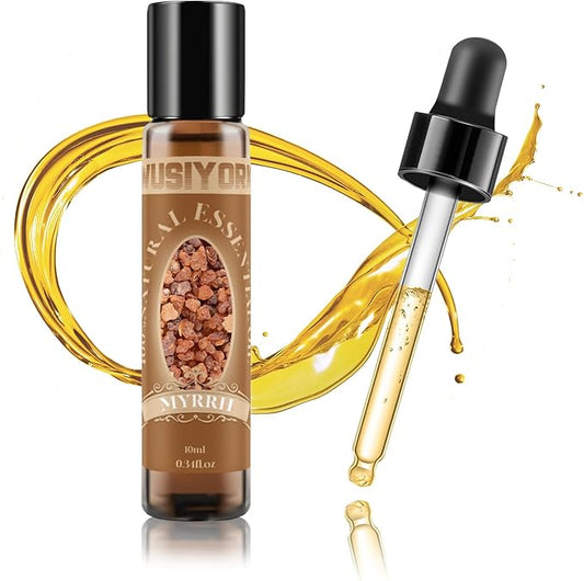 Myrrh Essential Oil 10ML - 100% Pure and Natural Therapeutic Grade Oils for Aromatherapy Diffuser - 0.34 Fl Oz/Myrrh