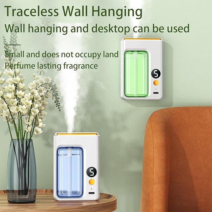 Automatic Aromatherapy Diffuser, Wall Mounted Essential Oil Diffuser, Intelligent Electric Aromatherapy Diffusers for Homee, Rechargeable 5 Mist Modes Aromatherapy Diffusers (Shangri-la)