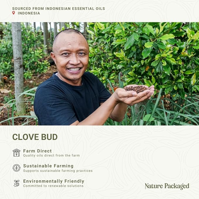 Clove Essential Oil - 100% Pure Steam Distilled Natural Aceite de Clavo from Indonesia for Aromatherapy & Wellness - Premium Grade (8oz)