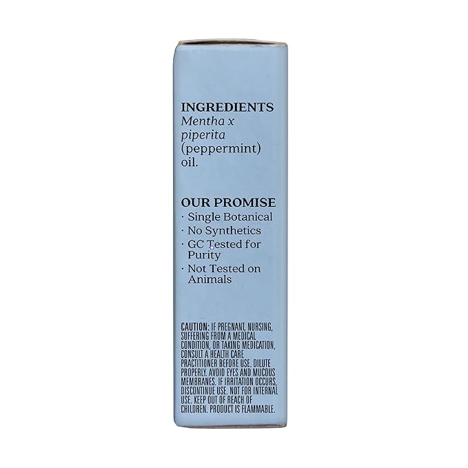 Aura Cacia 100% Pure Peppermint Essential Oil, 100% Pure Therapeutic Grade, 15 ml in Box, Mentha piperita
