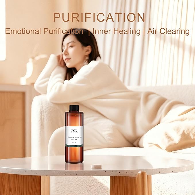 Diffuser Oil Luxury Essential Oils for Diffuser Refill & Air Freshener,Long-Lasting Natural Home Fragrance and Hotel Scent for Diffusers - 8.45 Fl.oz(250ml), Cedar