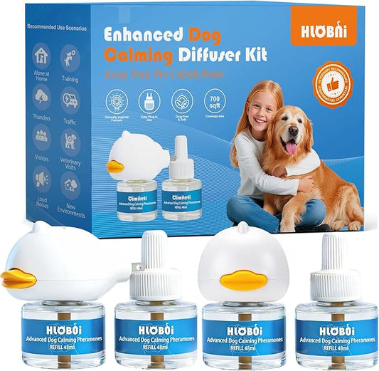 Dog Calming Diffuser – 2-Pack Dog Pheromone Calming Diffuser Kit for Stress, Anxiety, Barking & Destructive Behavior Relief, Perfect for Separation Anxiety & Aggression (Blue, 2 Count (Pack of 1))