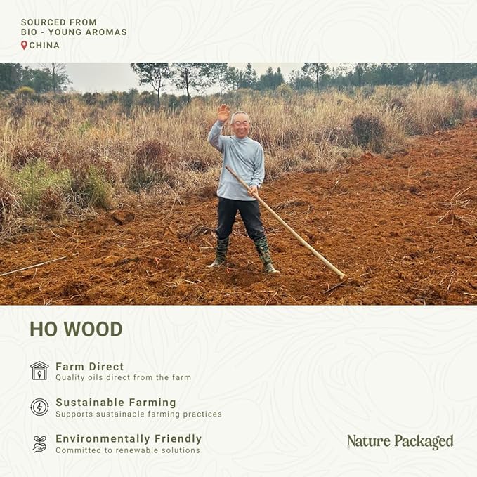 Ho Wood Essential Oil Direct from Malagassi - Ho Wood Essential Oil for Diffusers, Candle-Making, Soap-Making, Aromatherapy, for Skin and Hair (22lbs)