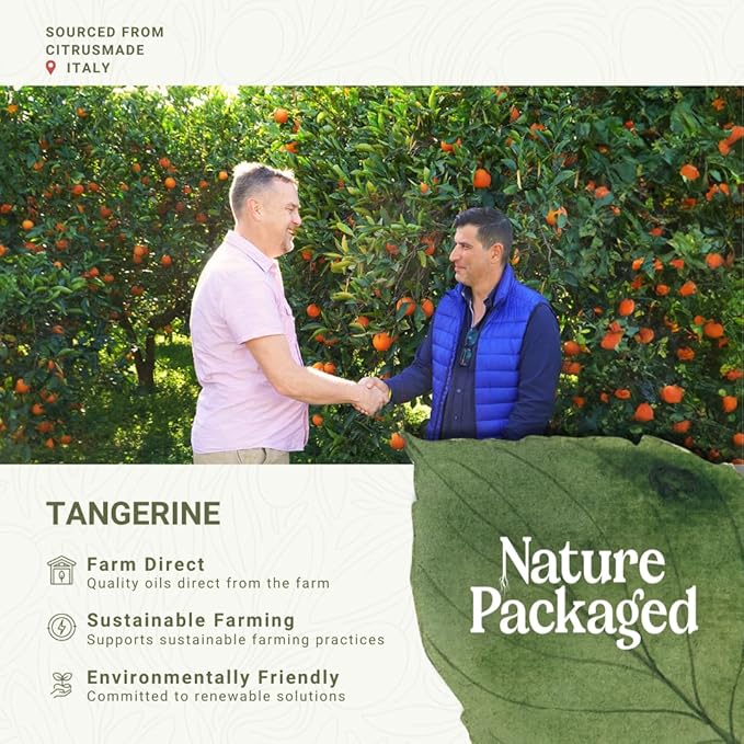 Tangerine Essential Oil - Direct from Citrusmade Italy - Cold Pressed - Aceite Esencial de Mandarina for Aromatherapy, Massage, Diffuser, DIY Candle and Soap Making - 22lbs