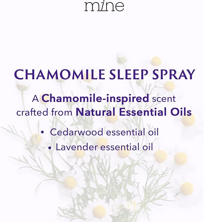 Chamomile Inspired Sleep Spray with Melatonin - Relaxing Gifts for Teen Girls and Women – Natural Pillow Mist for Sleep, Lavender & Cedarwood Blend, Gifts for Mom