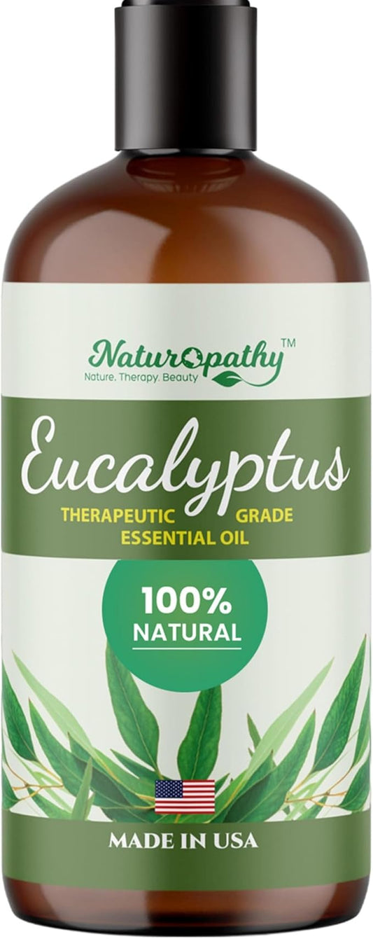 Naturopathy Eucalyptus Essential Oil, Therapeutic Grade, Premium Quality Perfect for Aromatherapy (16 fl oz)