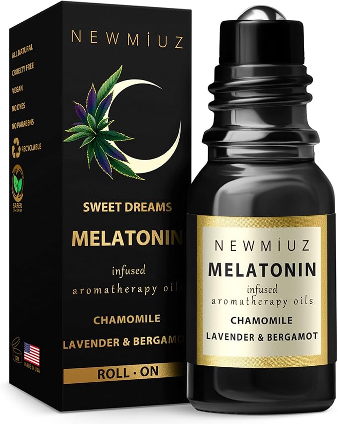 Melatonin Deep Sleep Essential Oil Roll On Calming Aromatherapy Stick Lavender Bergamot Frankincense Chamomile Relaxation Anti Stress Gifts Women Men