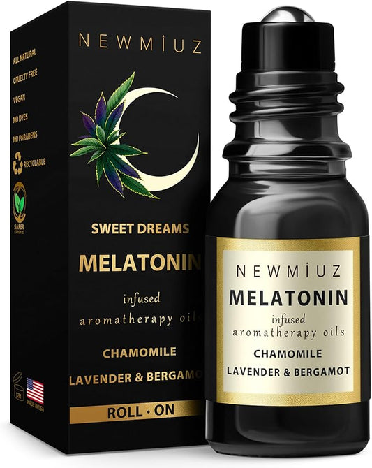 Melatonin Deep Sleep Essential Oil Roll On Calming Aromatherapy Stick Lavender Bergamot Frankincense Chamomile Relaxation Anti Stress Gifts Women Men