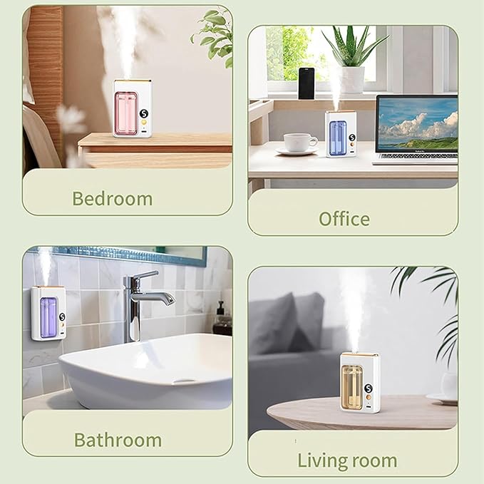 Automatic Aromatherapy Diffuser, Wall Mounted Essential Oil Diffuser, Intelligent Electric Aromatherapy Diffusers for Homee, Rechargeable 5 Mist Modes Aromatherapy Diffusers (Shangri-la)
