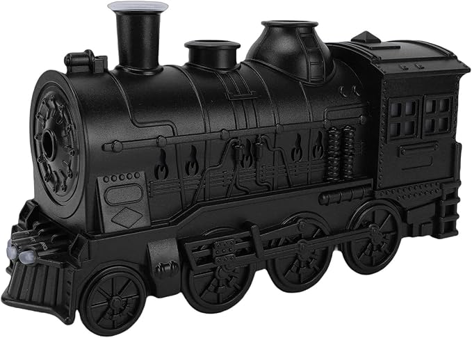Generic Humidifier, 300mL Essential Oil Diffuser Retro Design Cool Mist Diffuser with Night Light, Dual Spray Modes, Aromatherapy for Home Office Bedroom Desk (Black)