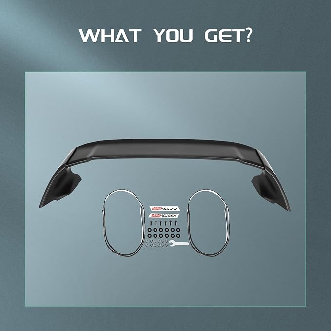 SCITOO ABS Spoiler Wing Fits for 2004-2008 for Acura for TSX 3PCS Matte Black Rear Trunk Spoiler Wing