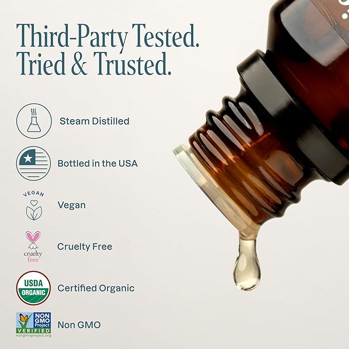 Cliganic Organic Black Spruce Aromatherapy Essential Oil - 100% Pure, Unrefined Diffuser Oil, USDA-Certified, Vegan, Centers & Grounds Emotions, Refreshes the Space