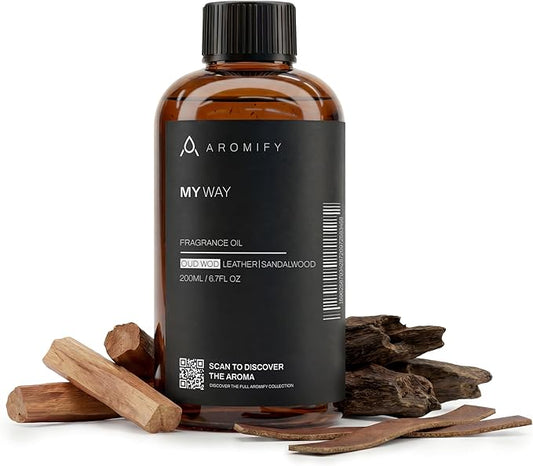 My Way Diffuser Oil, Inspired by 1 Hotel Miami Beach, 6.7 FL Oz, 200 mL Hotel Scent Diffuser Oil, My Way Aromatherapy Blend of Essential Oils for Home & Office, Leather & Sandalwood Scent.