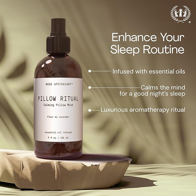 Muse Apothecary Pillow Ritual - Aromatic, Calming and Relaxing Pillow Mist, Linen and Fabric Spray - Infused with Aromatherapy Essential Oils - 4 oz, Cara Orange + Fig + BlackBerry Vanilla, 2 Pack
