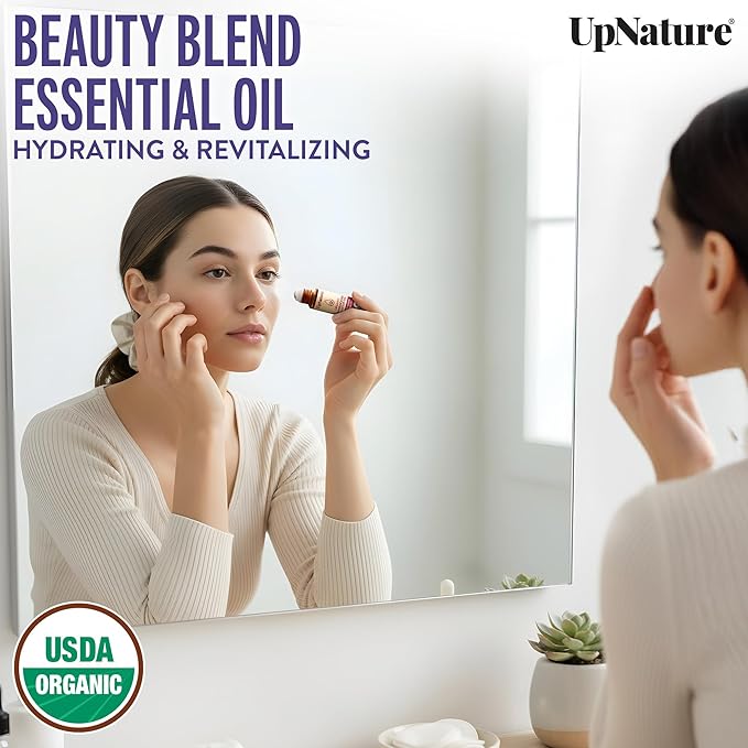UpNature Self Care Essential Oil Roll On Set (3 Pack) – Gifts for Mom, Relief Relaxation Gifts for Women – Essential Oils Aromatherapy Rollers - Breathe, Beauty & Calm