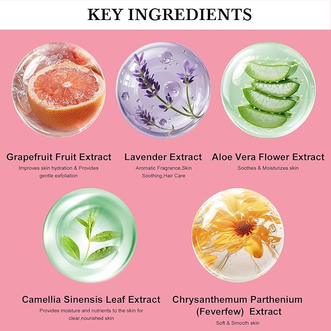 Camellia & Magnolia Facial Skin Care Set, 27 Pcs Bath & Body Spa Basket for Women, Beauty Care Kit, Makeup Bag, Face Serum, Perfume, Christmas, Mother Day, Valentine's, Birthday, Bridal Shower