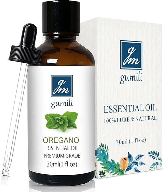 GM Gumili Oregano Essential Oil 1 Oz - 100% Pure & Natural Oregano Oil for Skin, Diffuser, Massage & Aromatherapy - 30ml