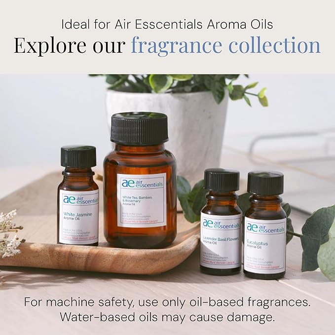 Air Esscentials 'The Mini' Gift Set, Mini Essential Oil Diffuser Kit for Home, Rechargable & Waterless Small Oil Diffuser, Covers 300 Sq. Ft. Coverage, Luxury Collection