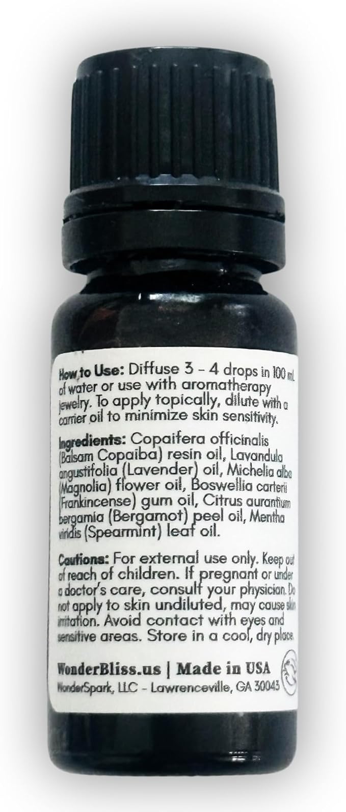 Stress NO More Stress Relief Essential Oil Blend for Diffuser - Calming, Improve Mood, Keep Focus - Aromatherapy Copaiba, Magnolia Flower (10ml)